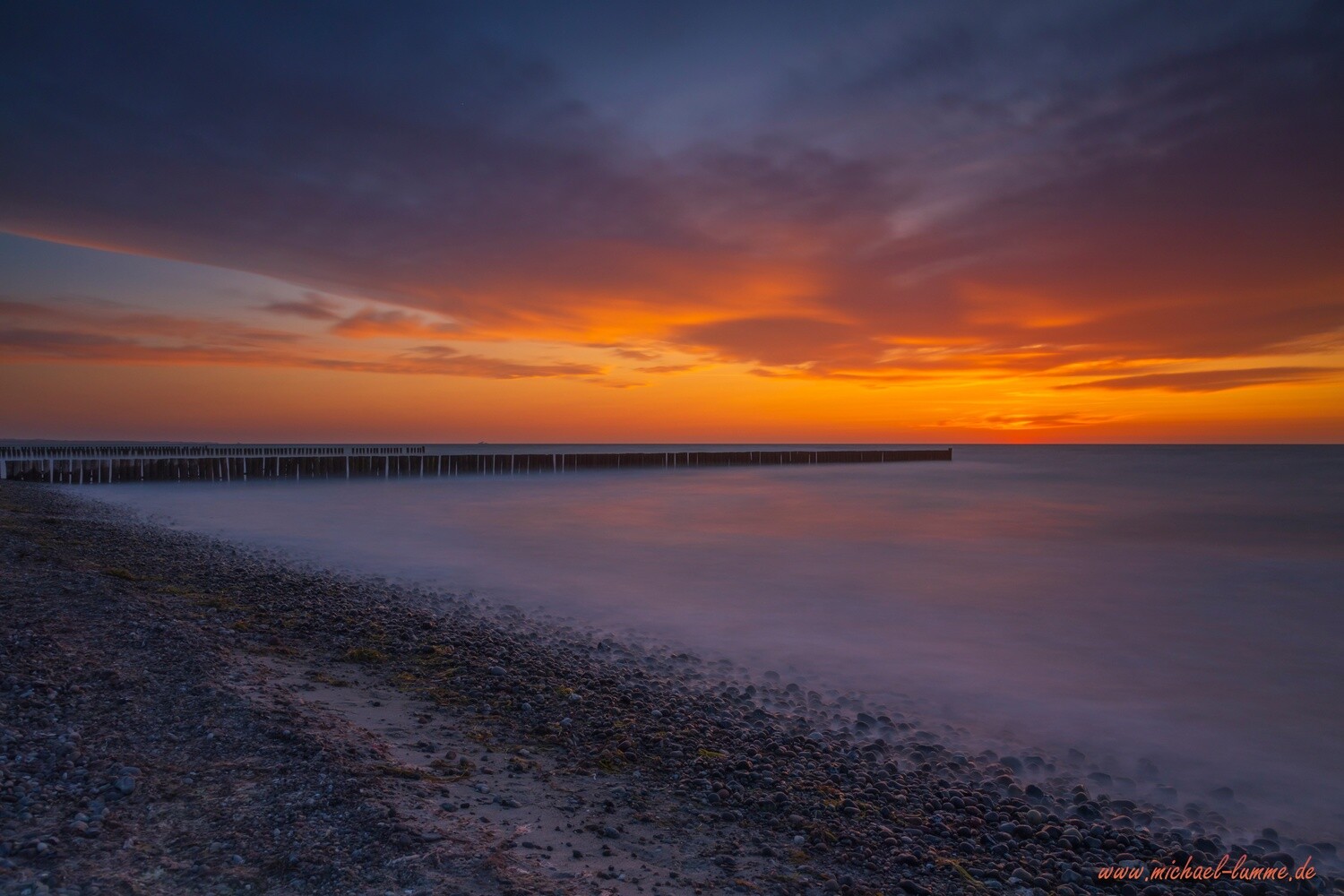 Sonnenuntergang am Strand von Nienhagen