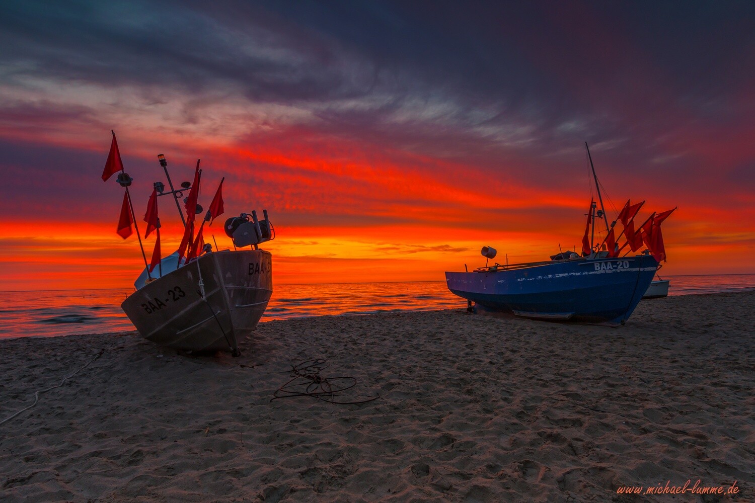 Sonnenaufgang am Fischerstrand Baabe