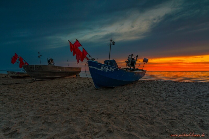 Sonnenaufgang am Fischerstrand Baabe