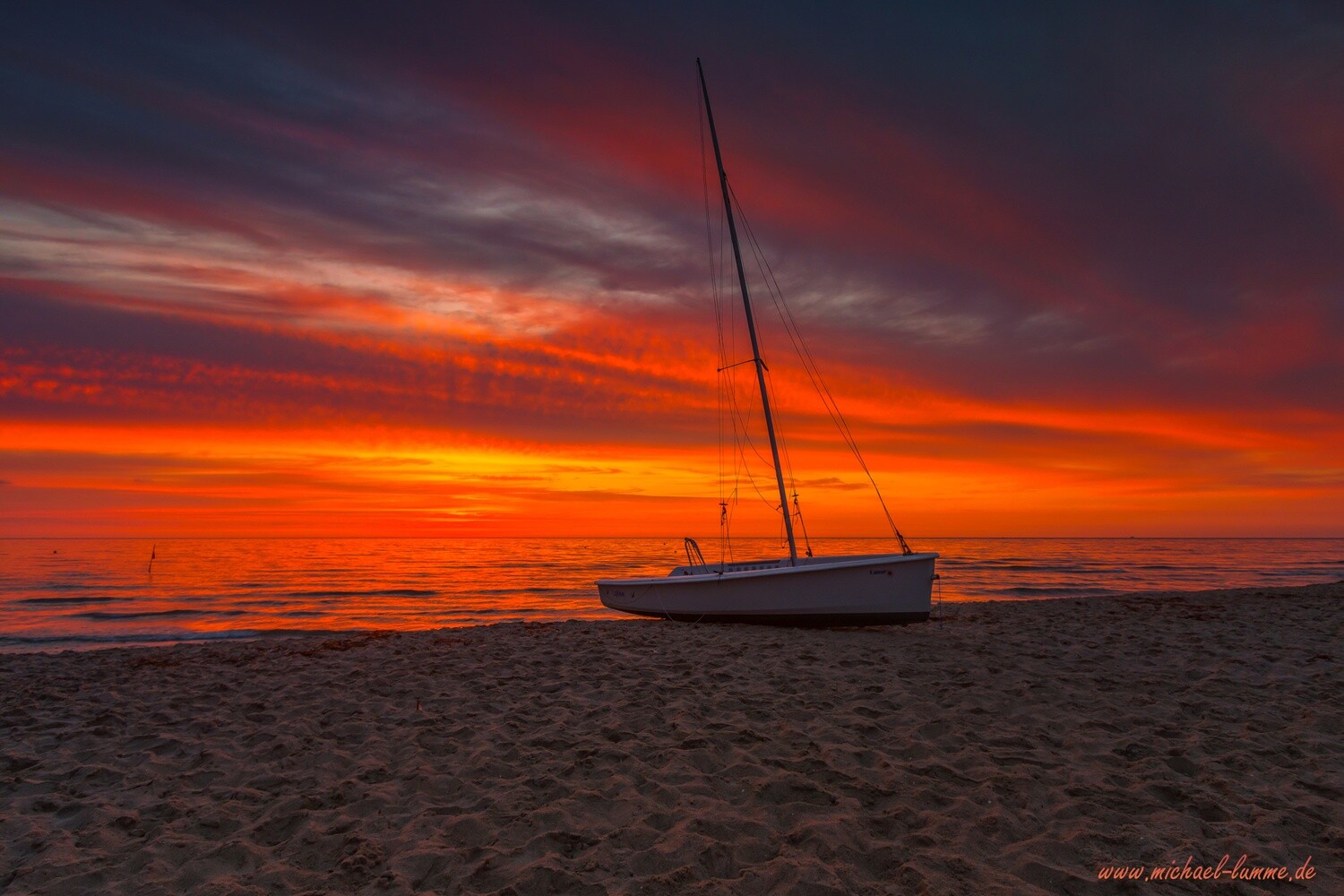 Sonnenaufgang am Fischerstrand Baabe