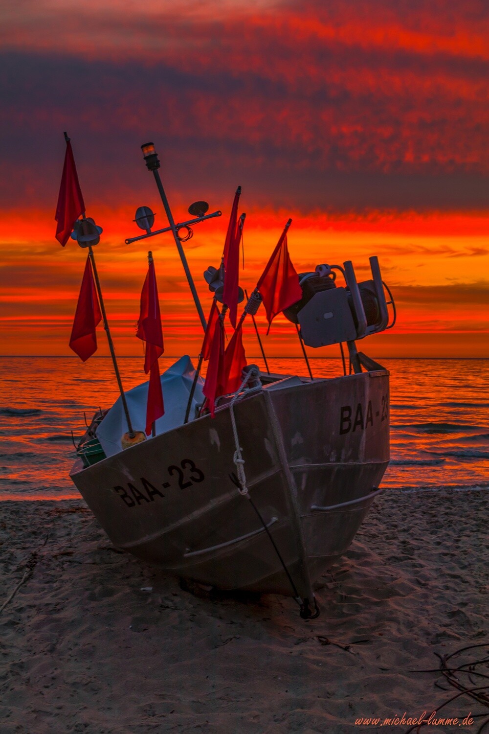 Sonnenaufgang am Fischerstrand Baabe