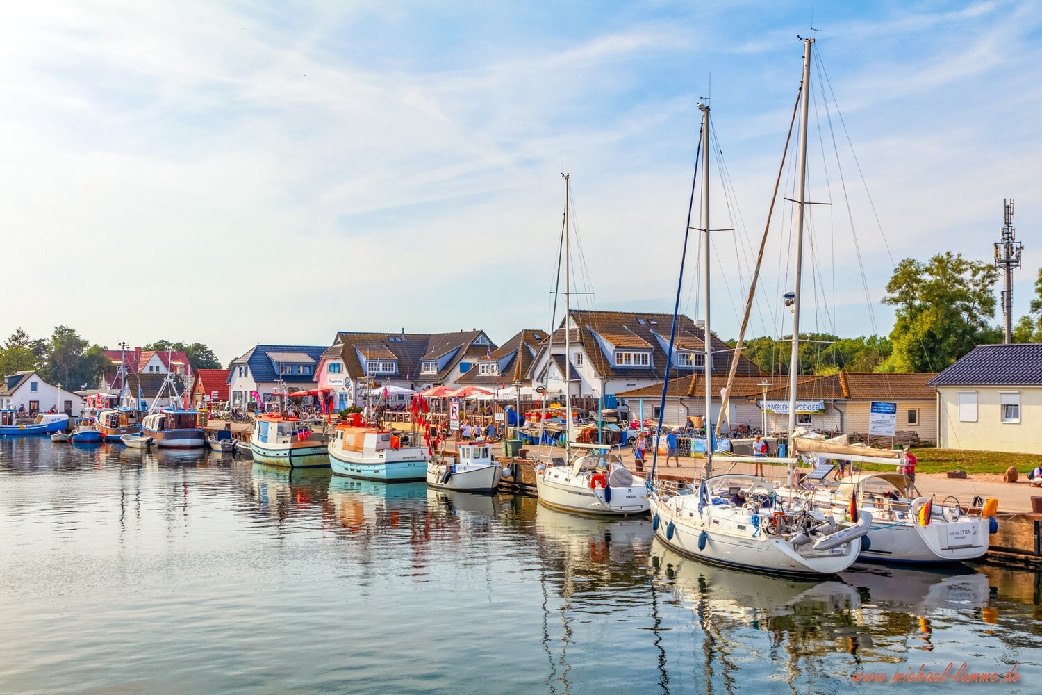 Der Hafen Vitte auf der Insel Hiddensee