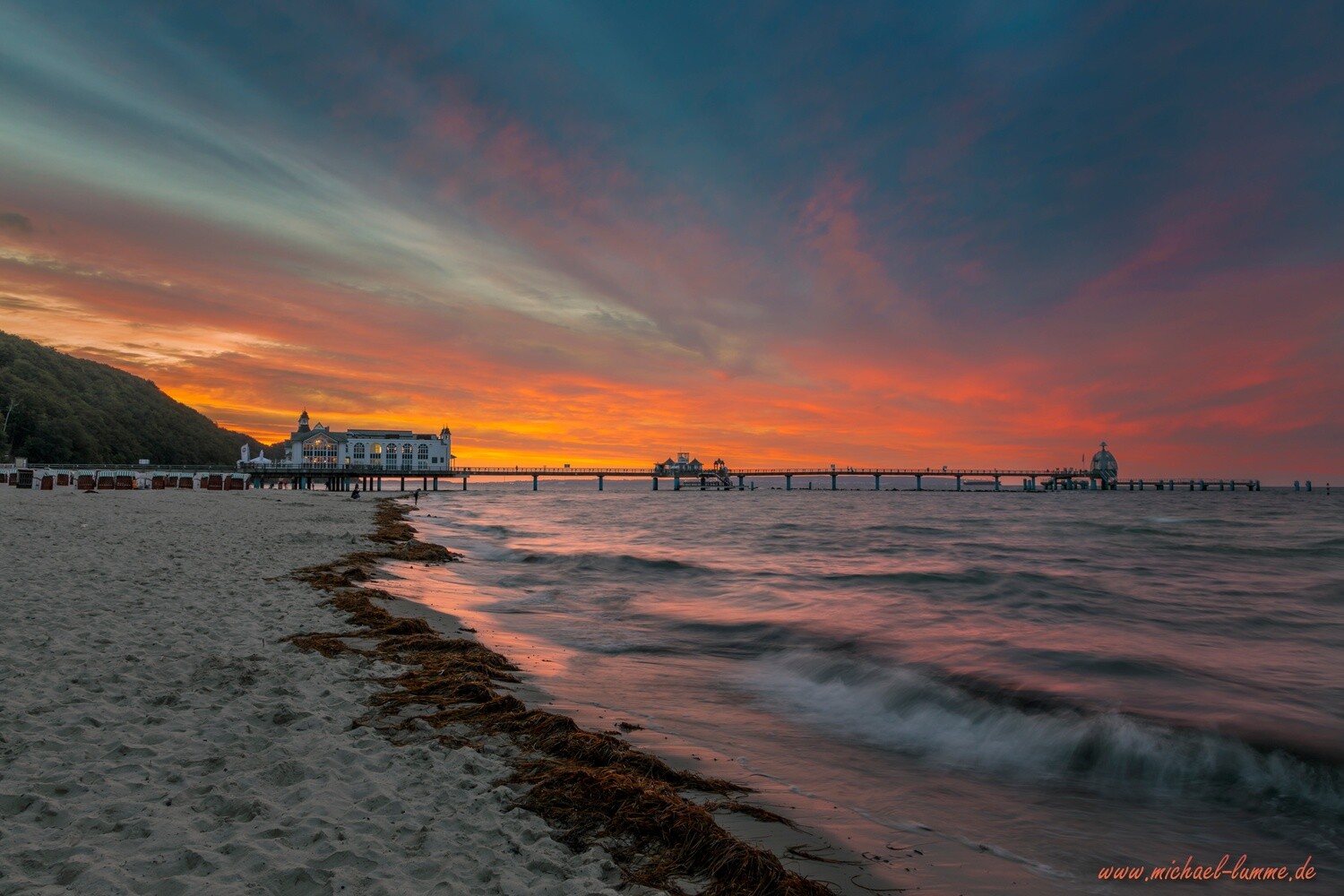 Sonnenuntergang am Strand von Sellin