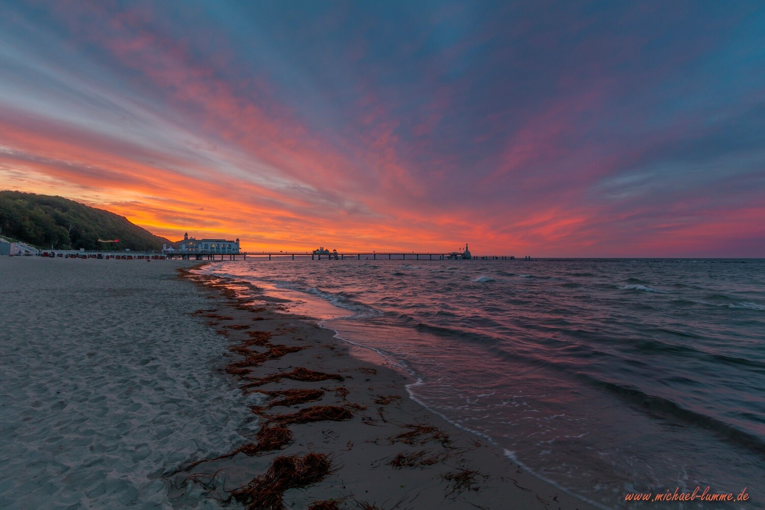 Sonnenuntergang am Strand von Sellin