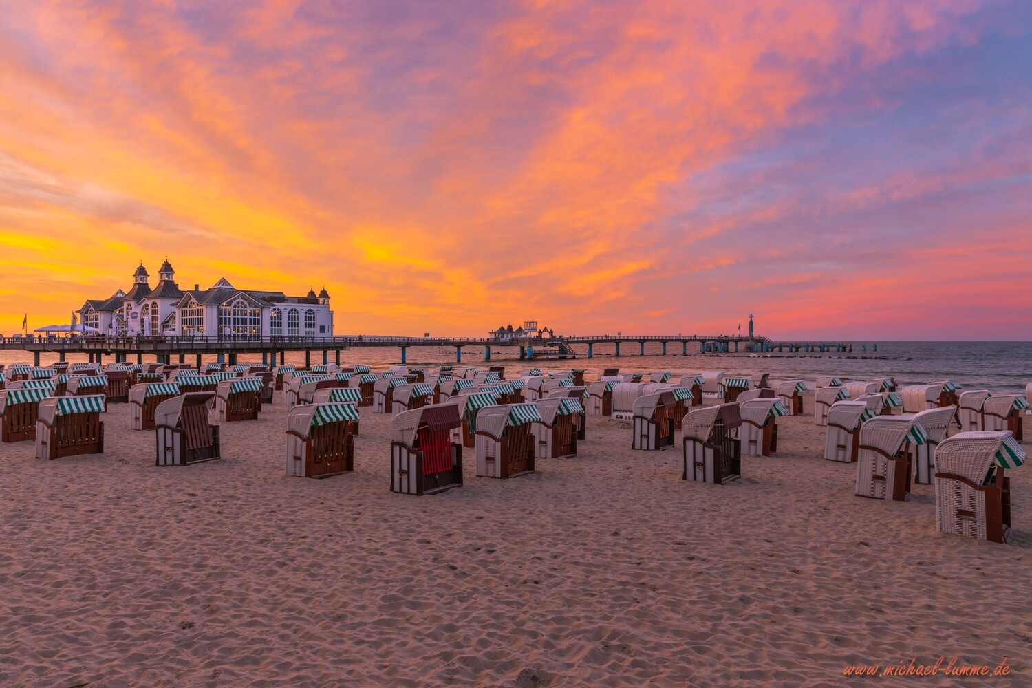Sonnenuntergang am Strand von Sellin