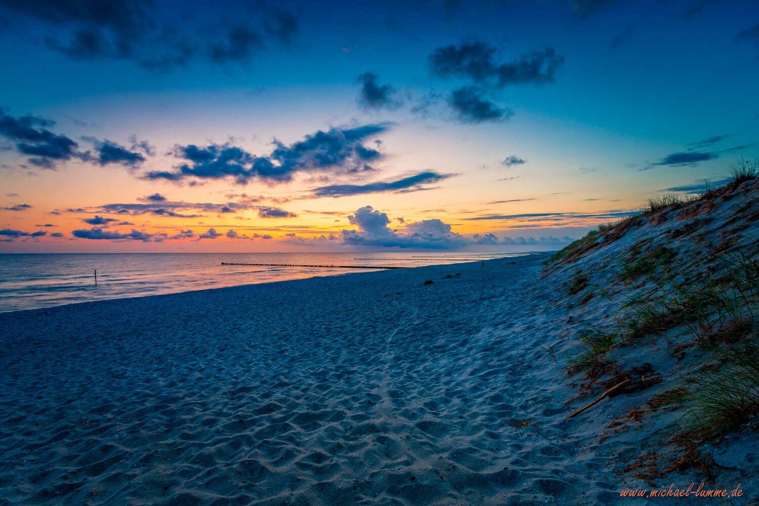 Sonnenaufgang zwischen Prerow und Zingst