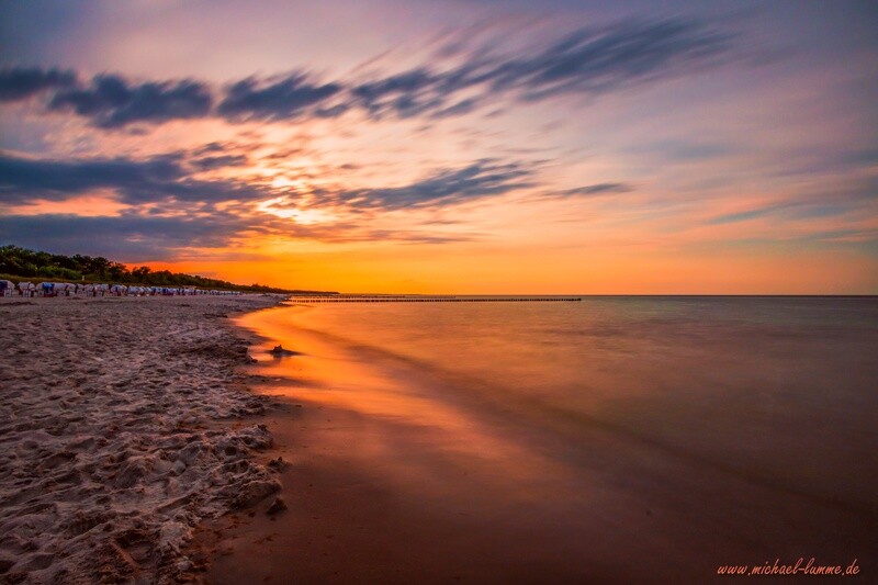 Sonnenuntergang am Strand von Zingst