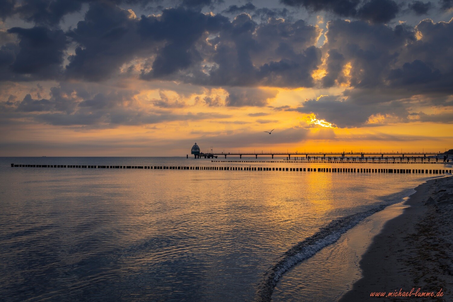 Sonnenaufgang am Strand von Zingst