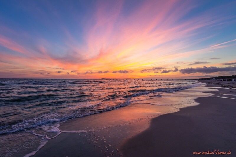 Sonnenaufgang am Strand von Prerow