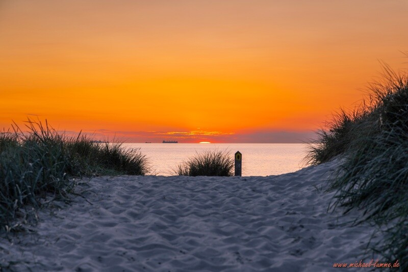 Sonnenuntergang am Weststrand