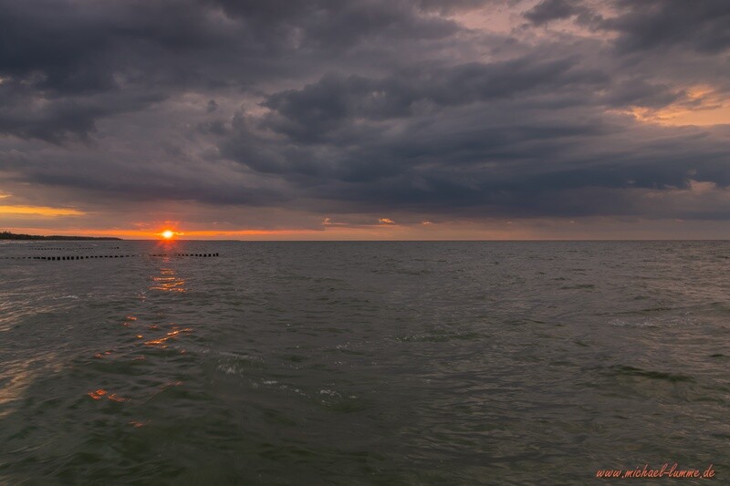 Sonnenuntergang am Strand von Zingst