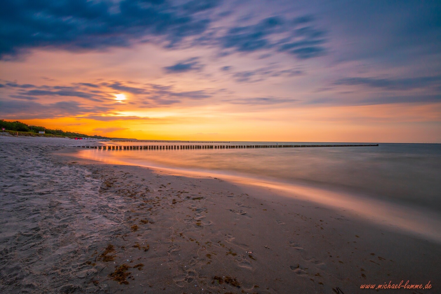 Sonnenuntergang am Strand von Zingst