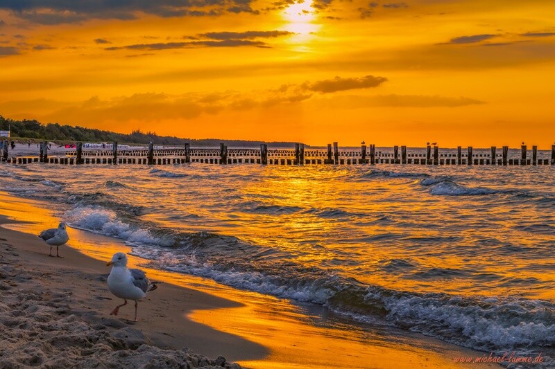 Sonnenuntergang am Strand von Zingst