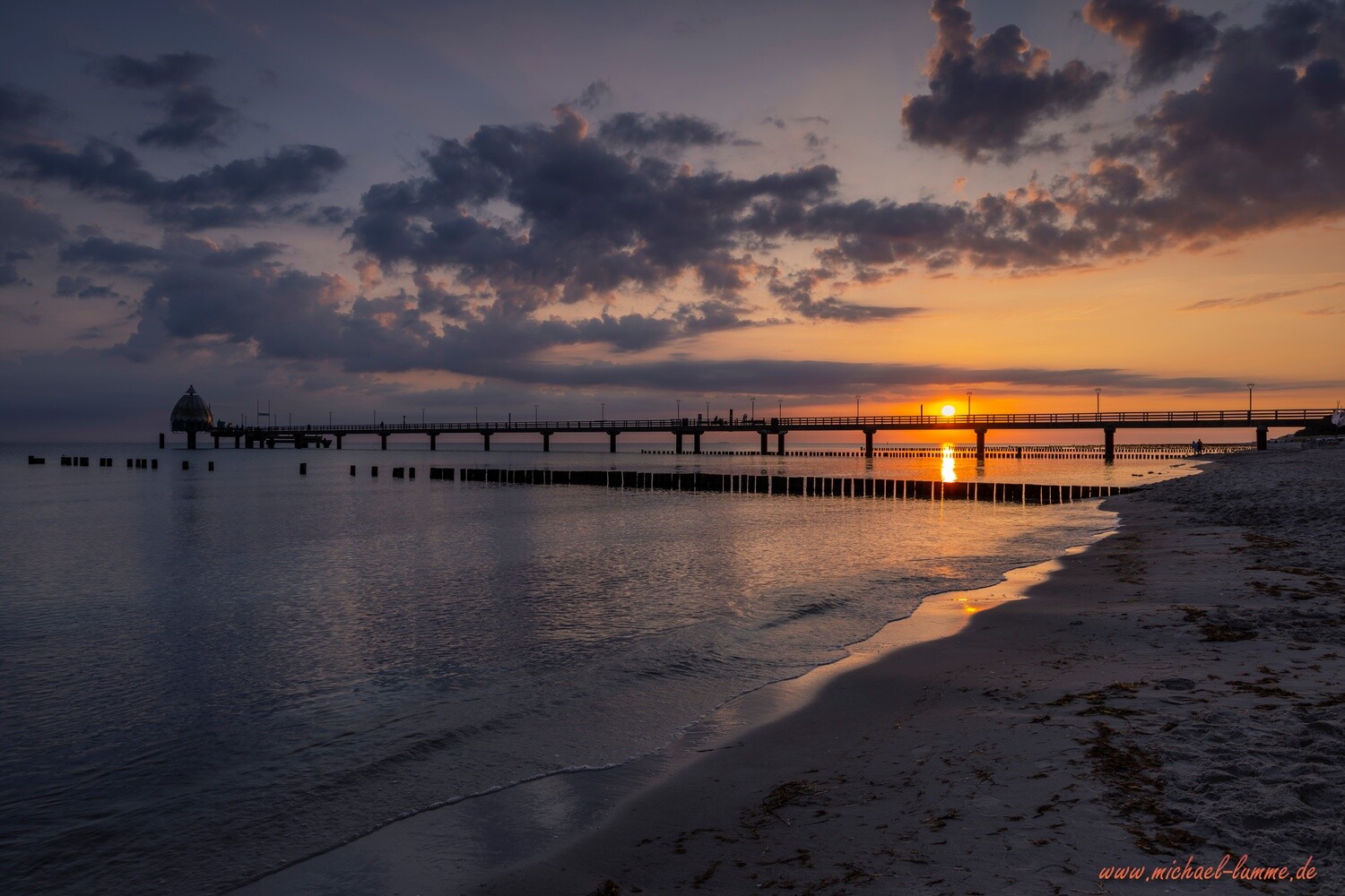 Sonnenaufgang am Strand von Zingst