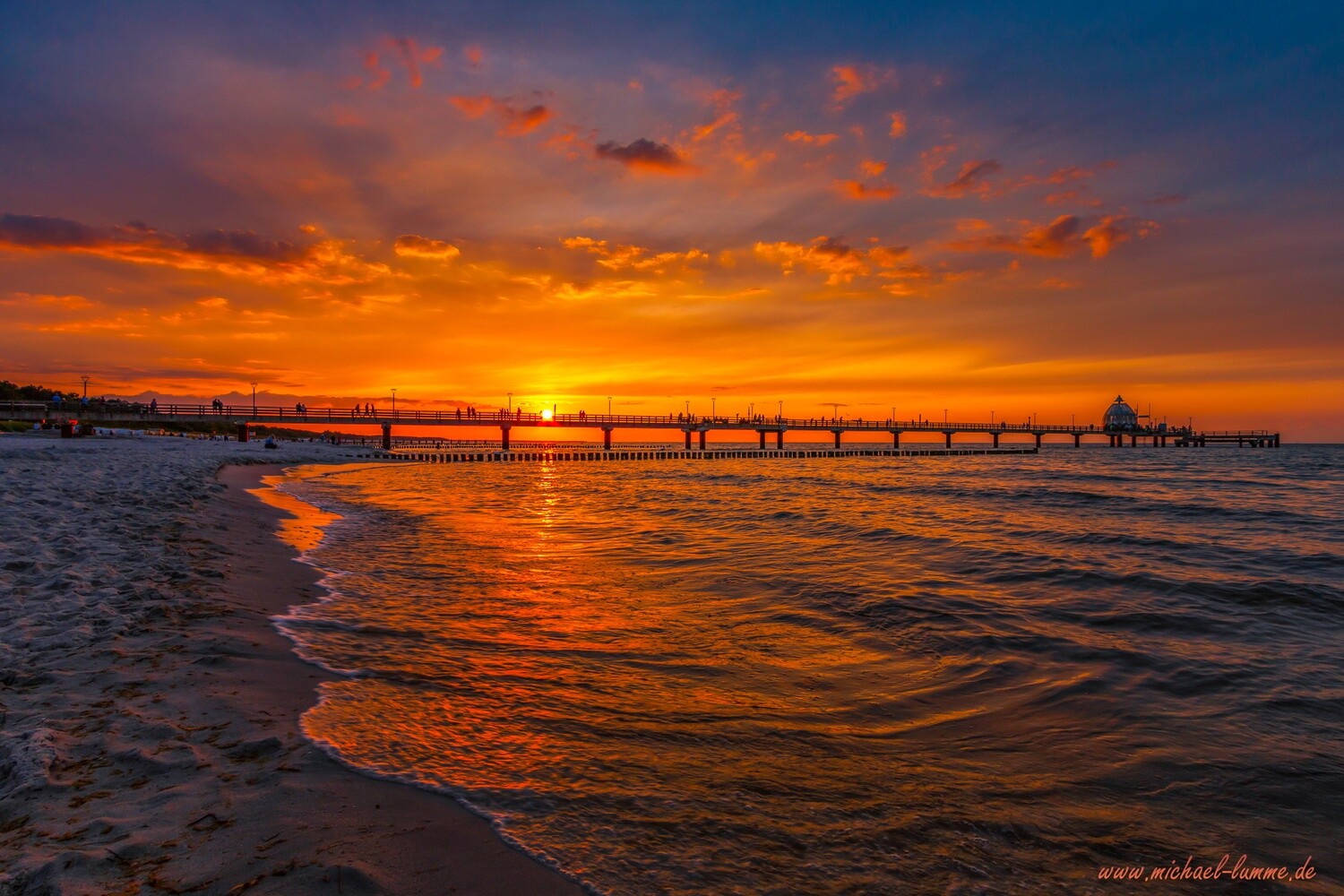 Sonnenuntergang am Strand von Zingst