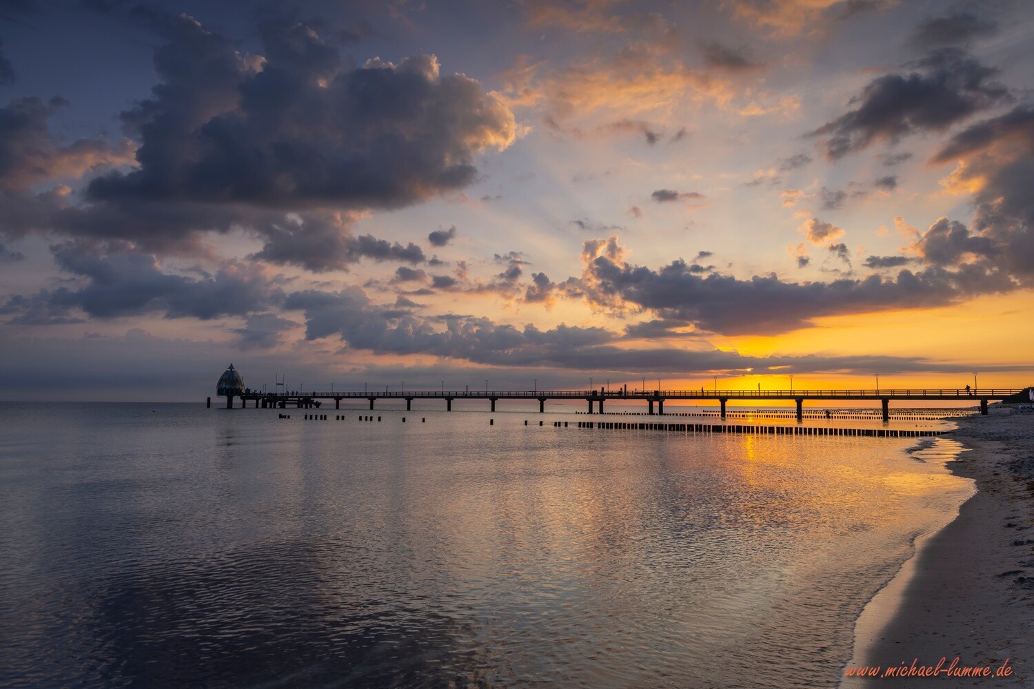Sonnenaufgang am Strand von Zingst