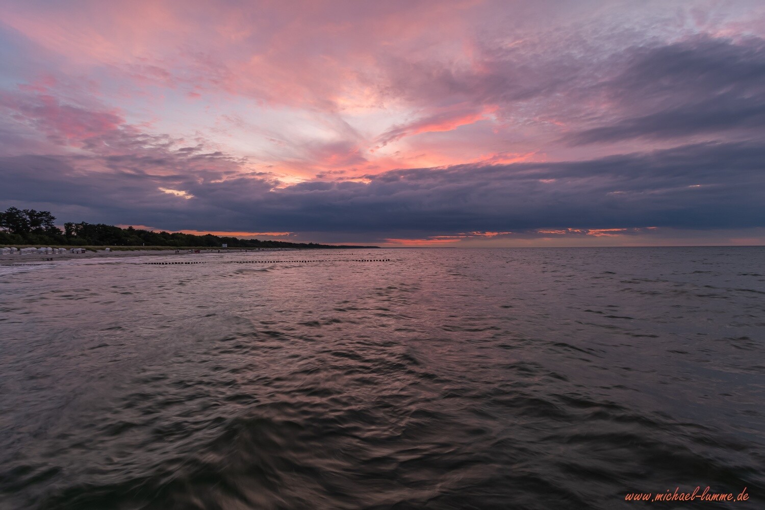 Sonnenuntergang am Strand von Zingst