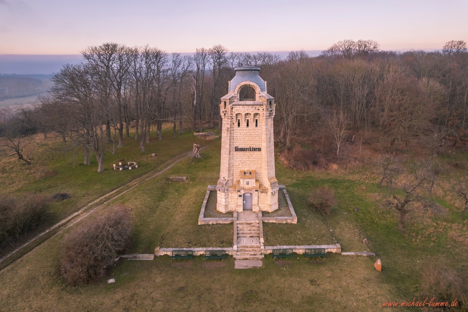 Sonnenuntergang am Bismarckturm von Osterwieck