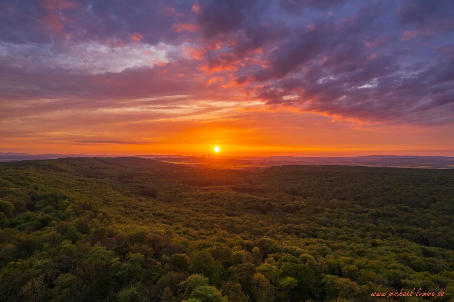 Sonnenuntergang an der Sargstedter Warte