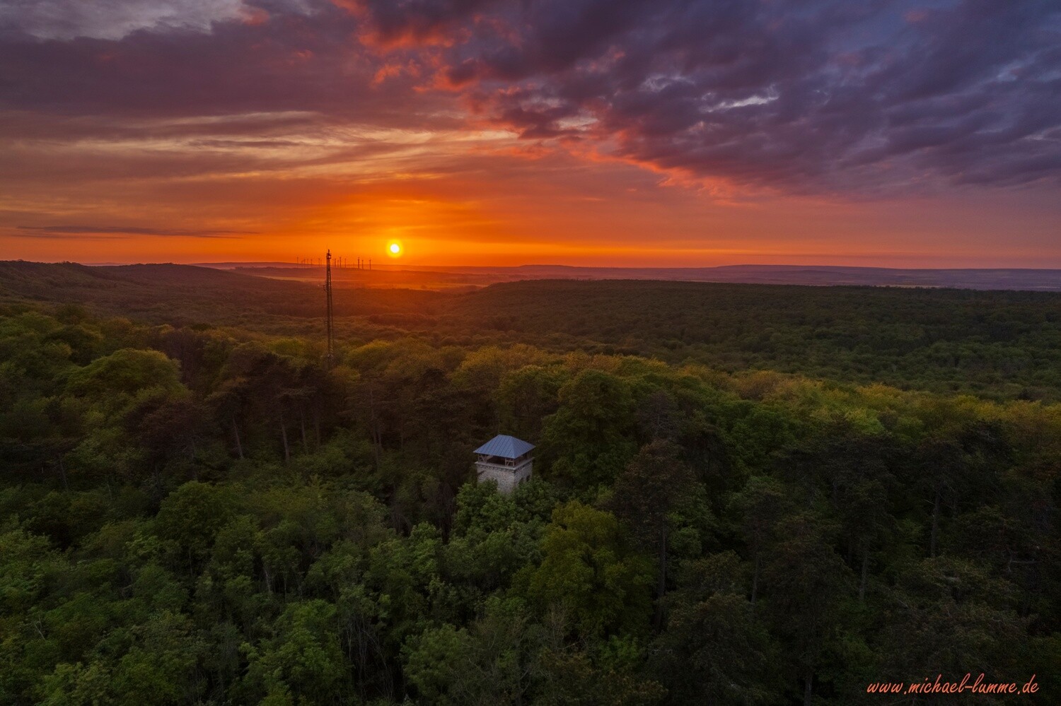 Sonnenuntergang an der Sargstedter Warte