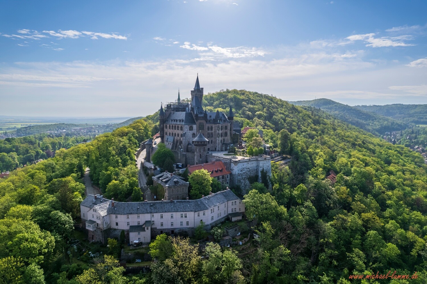 Das Schloß Wernigerode von Oben