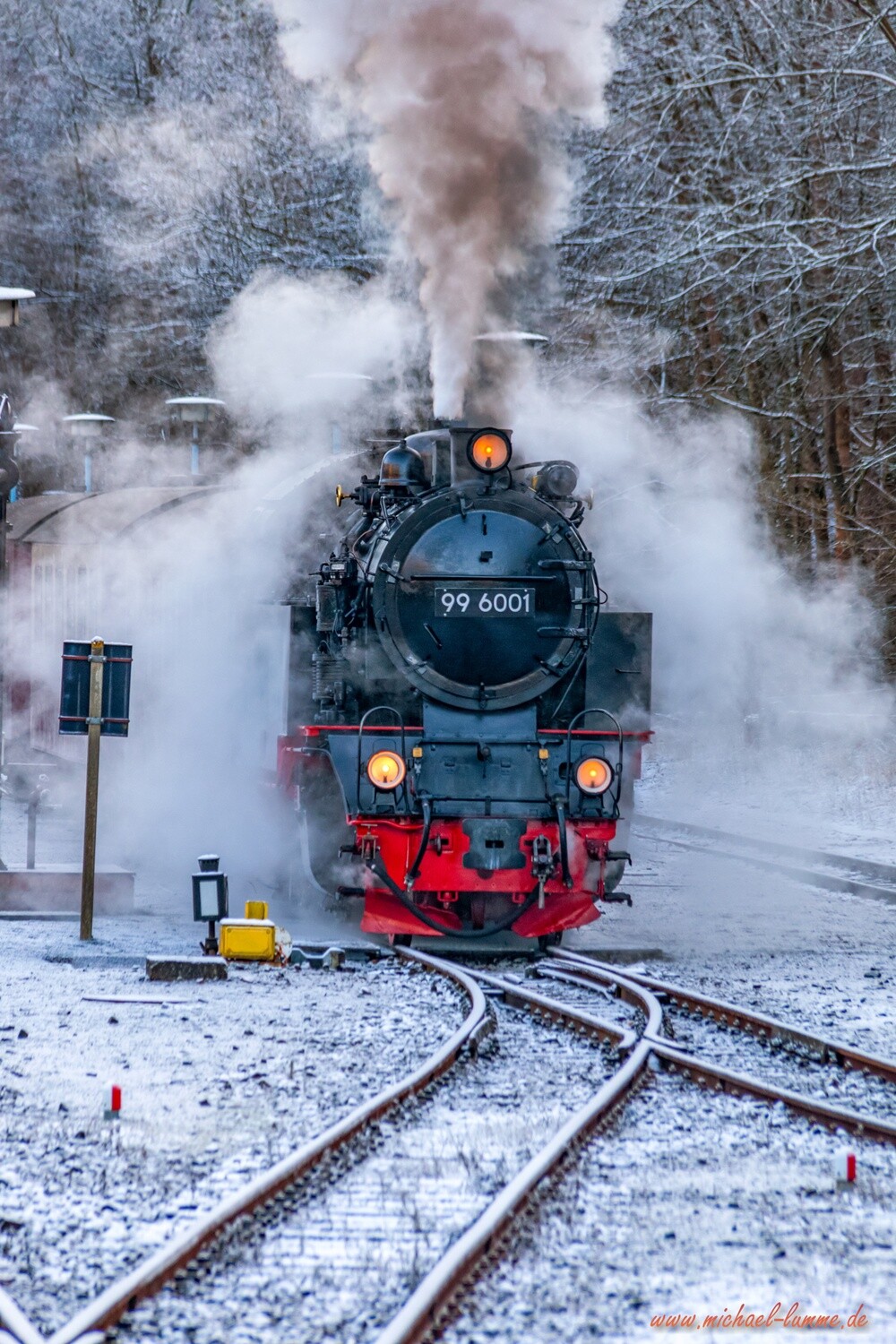 Die Selketalbahn im Bahnhof Alexisbad
