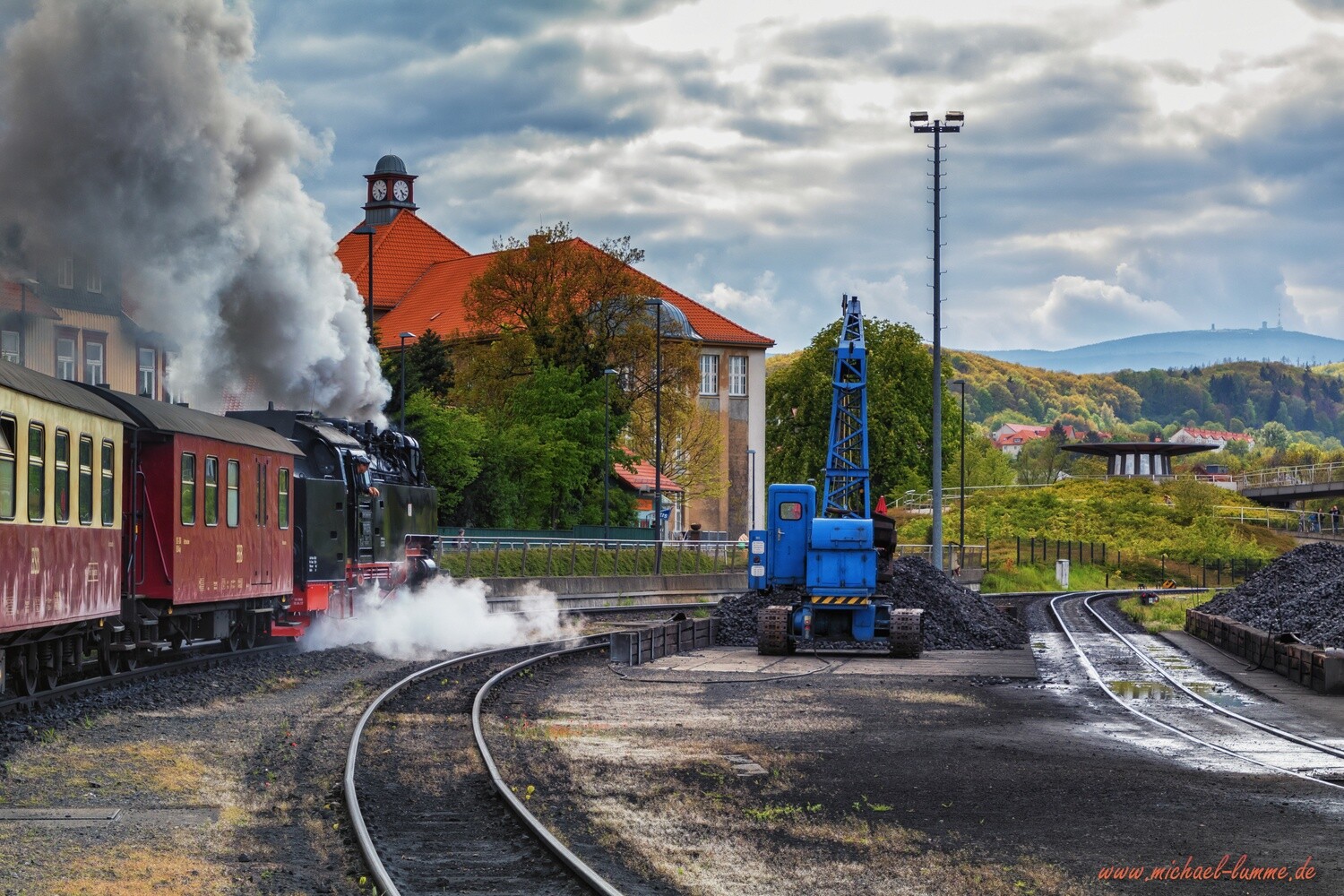 Die Brockenbahn im Hauptbahnhof Wernigerode