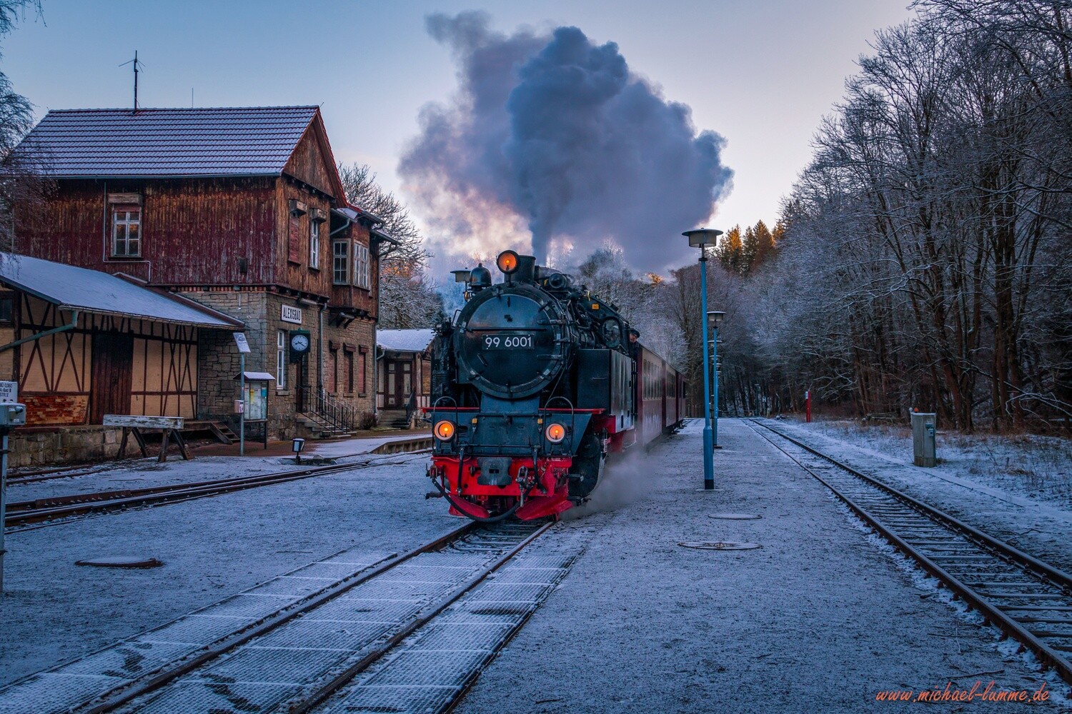 Die Selketalbahn im Bahnhof Alexisbad