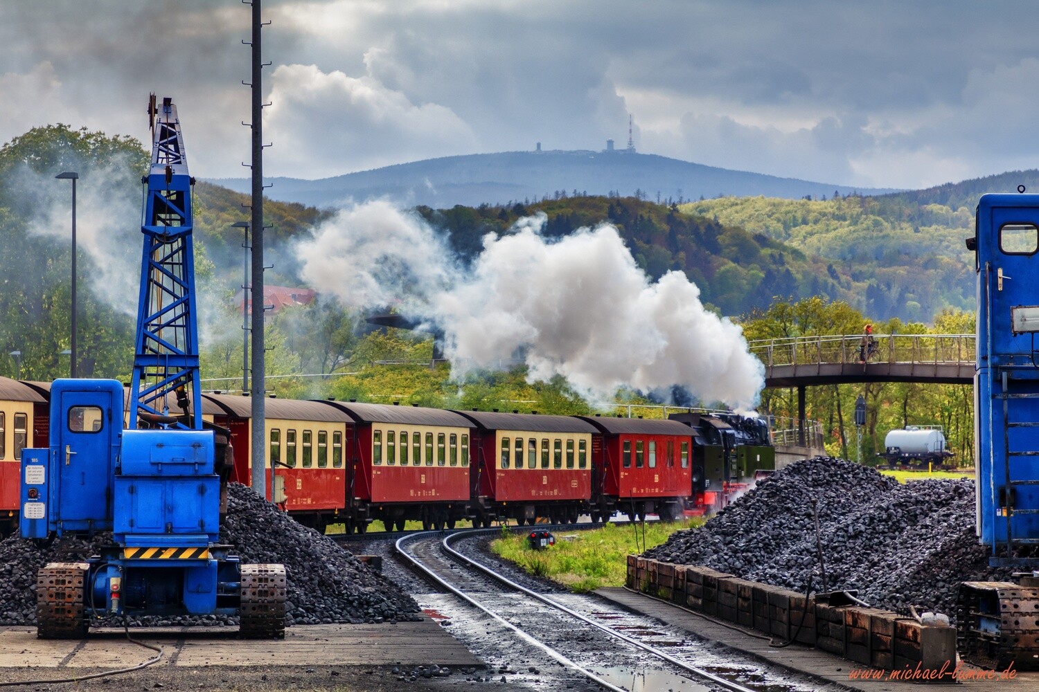 Die Brockenbahn im Hauptbahnhof Wernigerode