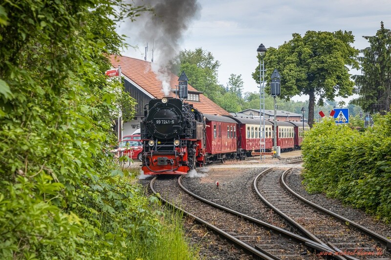 Die Brockenbahn im Bahnhof Westerntor