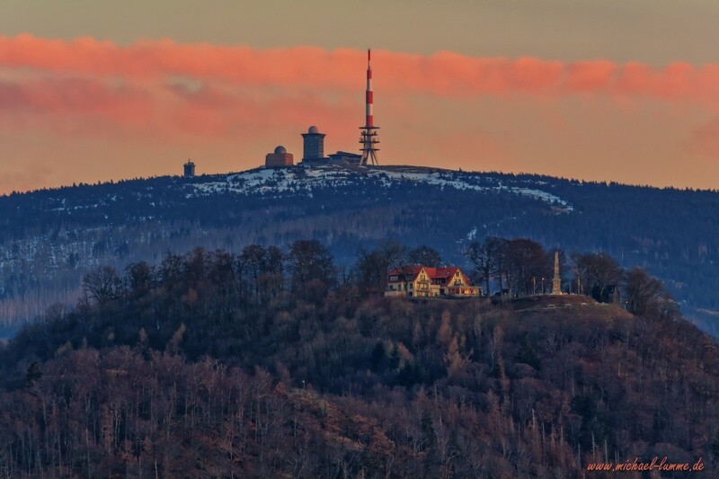 Der Burgberg Bad Harzburg und der Brocken