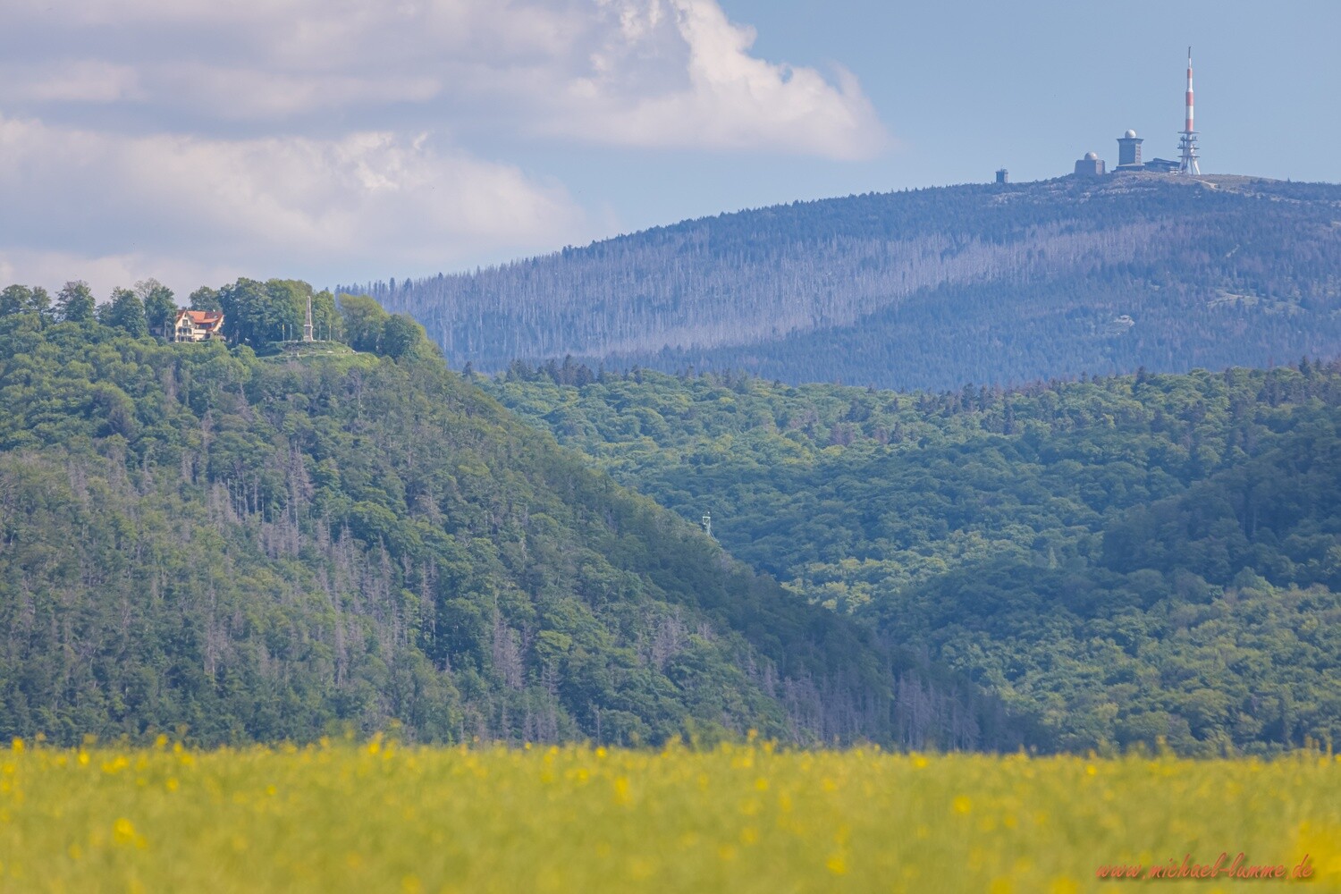 Der Burgberg Bad Harzburg und der Brocken