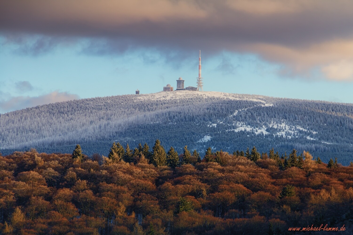 Der Blick zum Brocken vom Burgberg Bad Harzburg