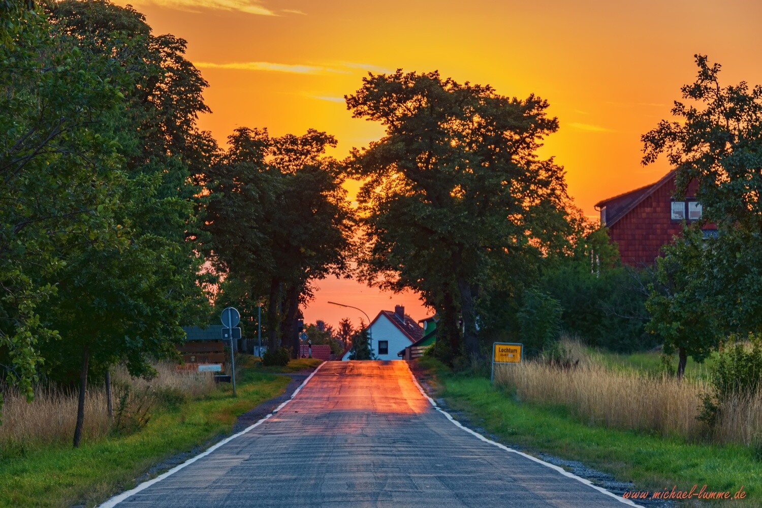 Sonnenuntergang bei Lochtum