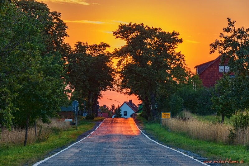 Sonnenuntergang bei Lochtum