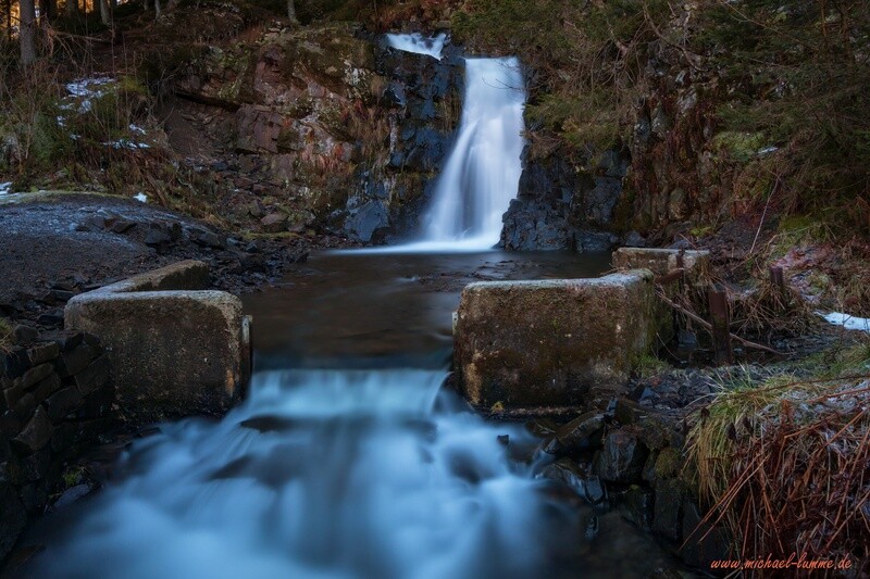 Der Spiegelthaler Wasserfall bei Clausthal-Zellerfeld