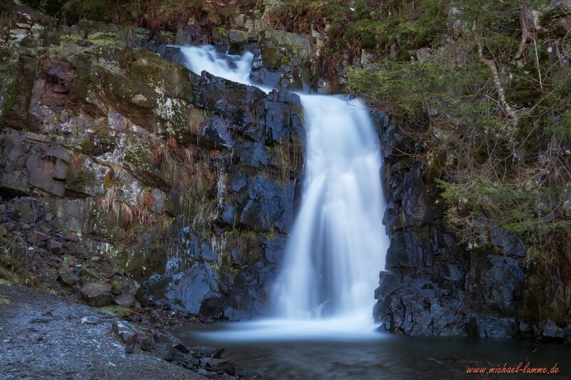 Der Spiegelthaler Wasserfall bei Clausthal-Zellerfeld