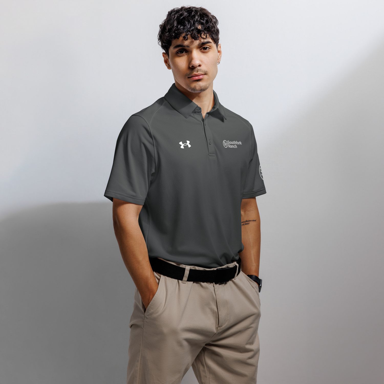 Under Armour® men's polo Southfork Ranch Logo