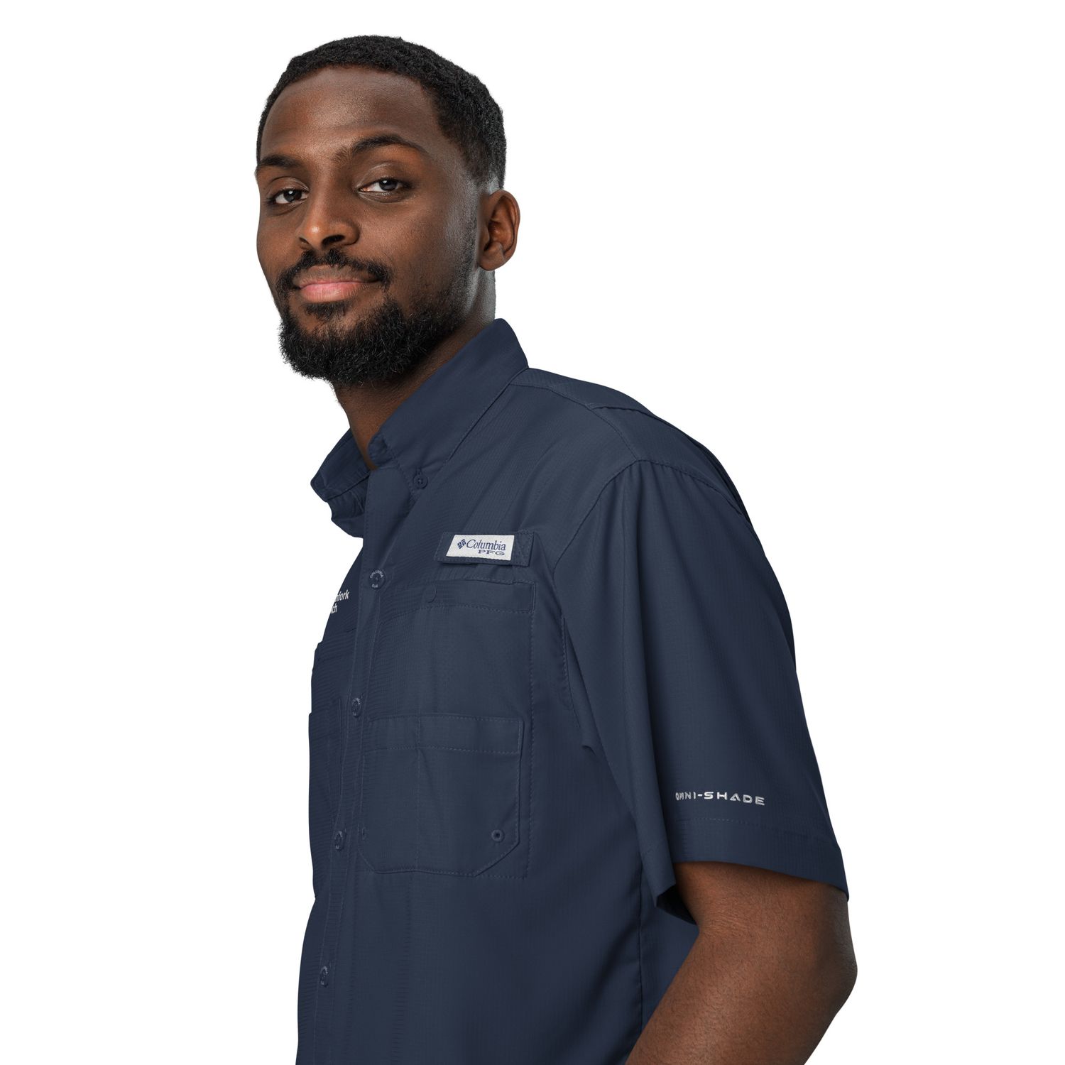 columbia dress shirt Columbia Sportswear Men's PFG Backwater Short Sleeve Shirt, Black, XL