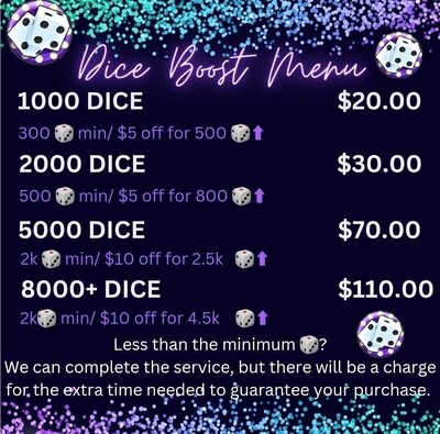Dice Boost Services