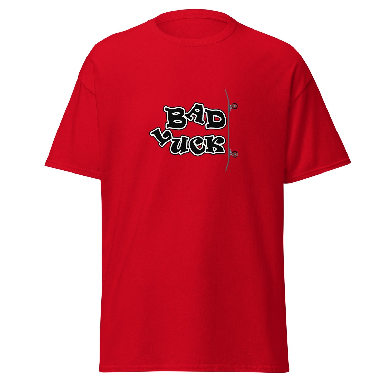 Bad Luck Black Logo with Skateboard Youth Size T-Shirt