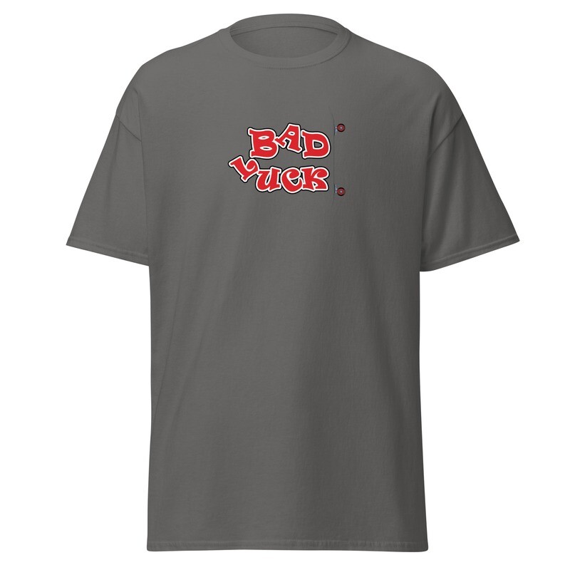 Bad Luck Red Logo with Skateboard T-Shirt