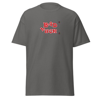 Bad Luck Red Logo with Skateboard T-Shirt