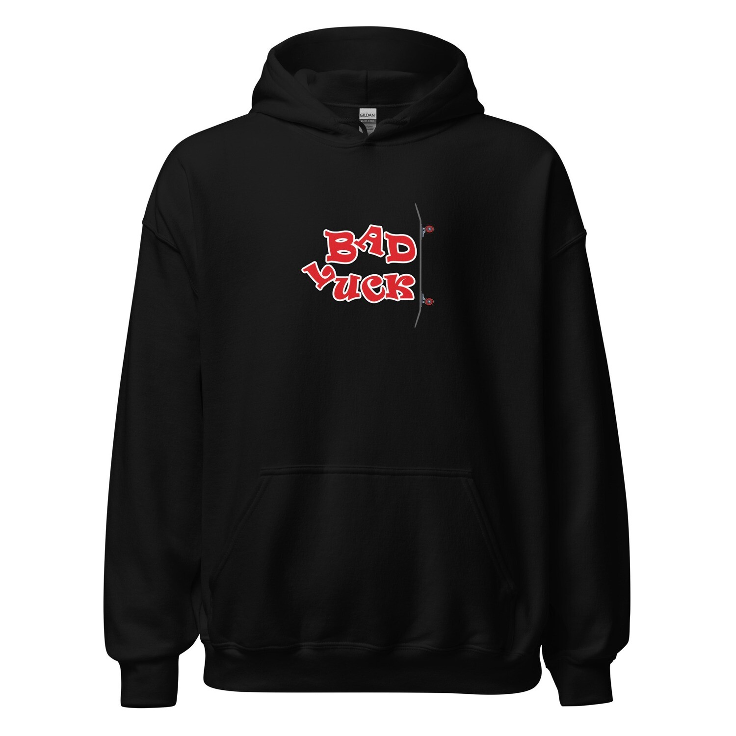 Bad Luck Red Logo with Board Hoodie