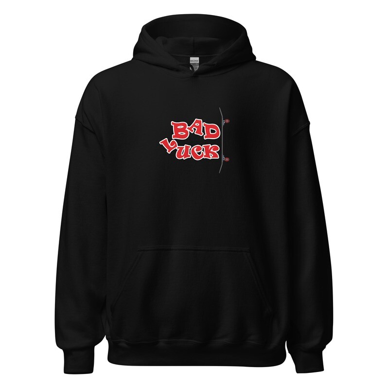 Bad Luck Red Logo with Board Hoodie