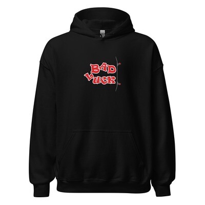 Bad Luck Red Logo with Board Hoodie