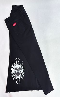 Bad Luck Skull Extreme Wide Leg Jeans