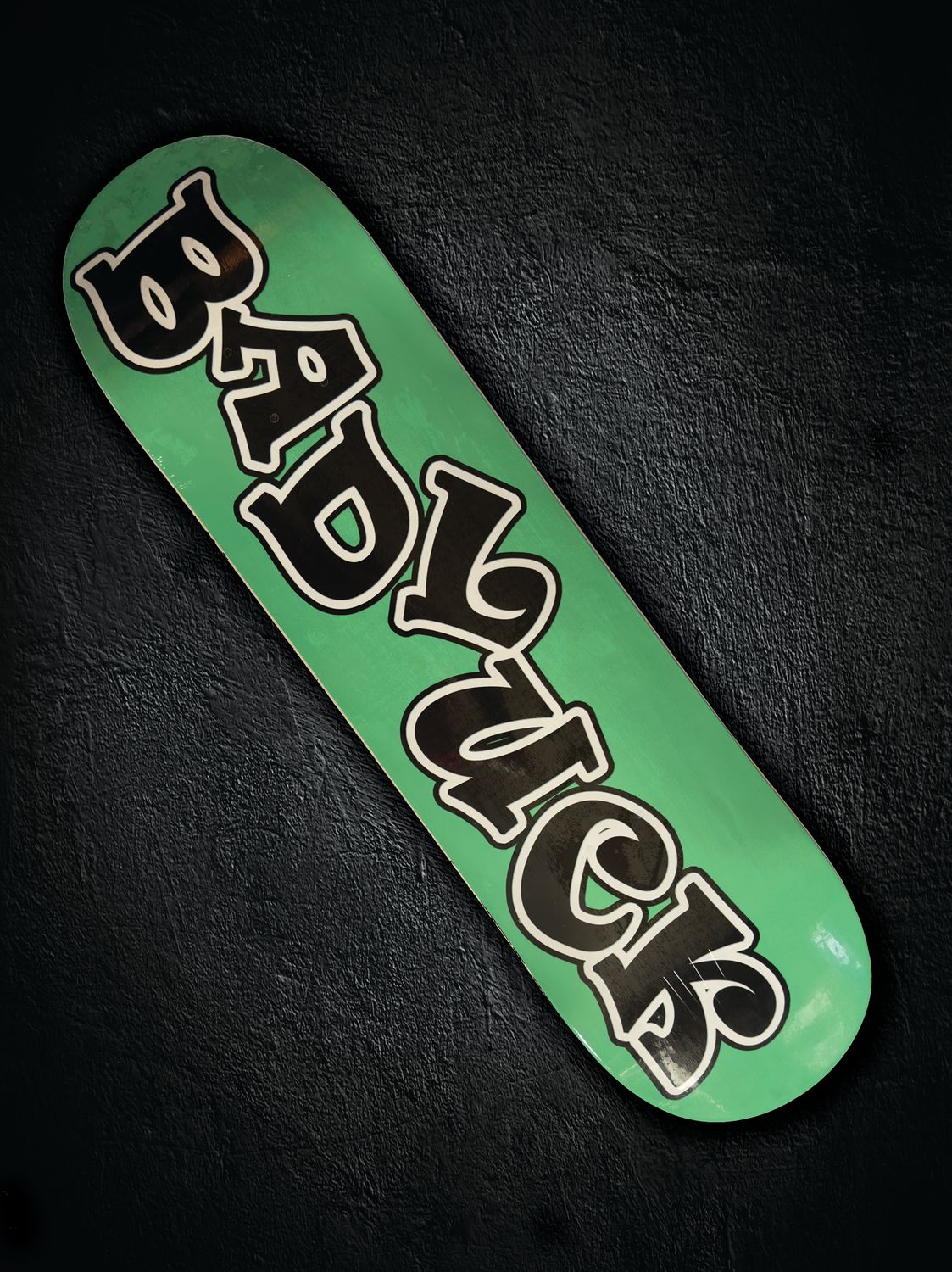 Bad Luck Logo (Green) Skateboard Deck
