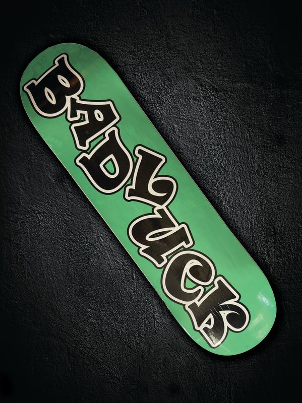 Bad Luck Logo (Green) Skateboard Deck