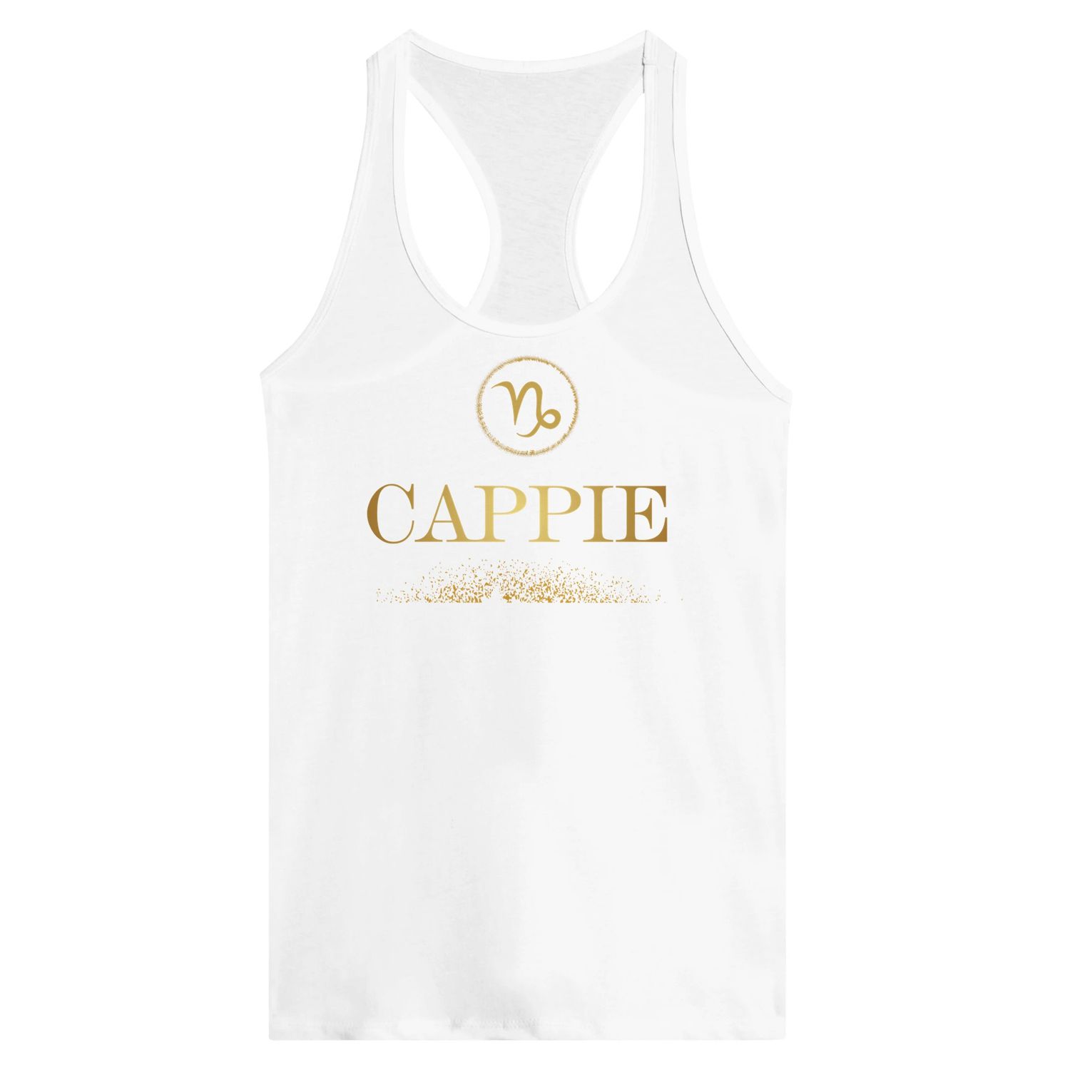 Cappie Glitter Design Racerback Tank Top